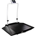 Rice Lake Weighing Systems Rice Lake 350-10-3BLE Dual-Ramp Wheelchair Scale with Handrail & Bluetooth BLE 4.0, 1000 lb x 0.2 lb 194736